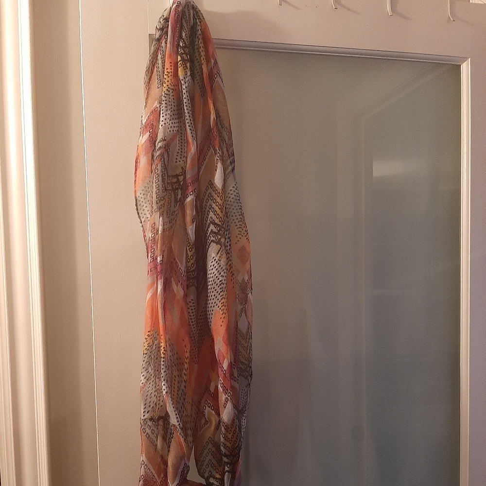 peaches & browns color scarf (32") approx: sold on title